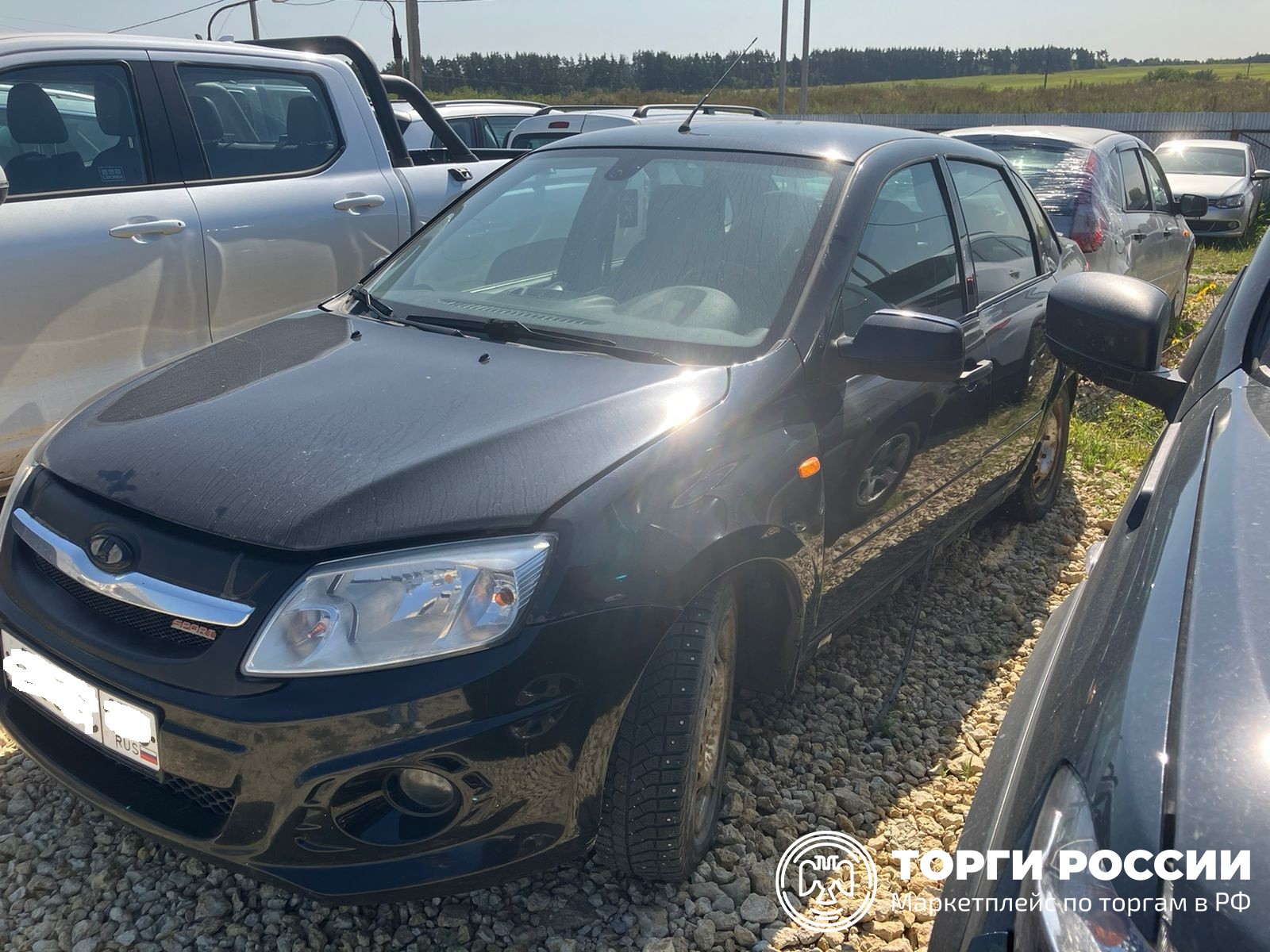 LADA (ВАЗ) Granta, I 2014 года, Чёрный | Воронежская область | Торги России